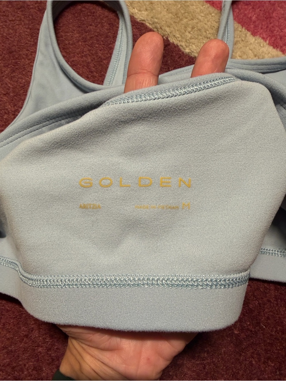 Aritzia Golden Mini Bra Top Size M - Picture 4 of 5